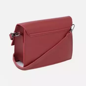 Сумка-мессенджер на клапане, цвет бордовый
