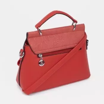 Сумка-мессенджер на молнии, цвет красный