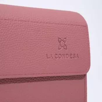 Сумка-мессенджер, отдел на клапане, наружный карман, длинный ремень, цвет пудра