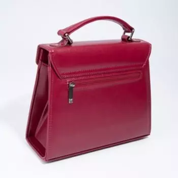 Сумка-мессенджер, отдел на клапане, наружный карман, регулируемый ремень, цвет красный