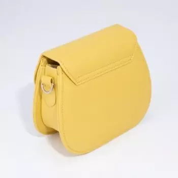 Сумка-мессенджер, отдел на клапане, наружный карман, регулируемый ремень, цвет жёлтый