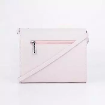 Сумка-мессенджер на клапане, регулируемый ремень, цвет розовый