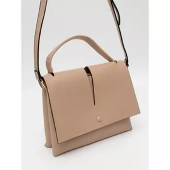 Сумка мессенджер, отдел на молнии, цвет бежевый 28х6х22см