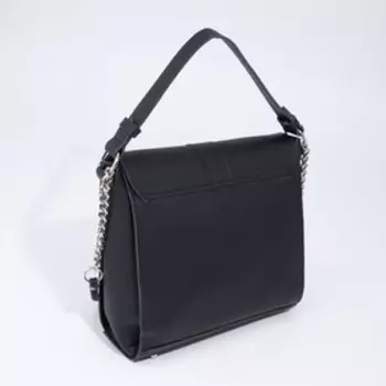 Сумка-мессенджер на молнии, длинный ремень, цвет чёрный