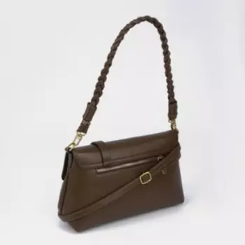 Сумка-мессенджер на молнии, наружный карман, цвет коричневый