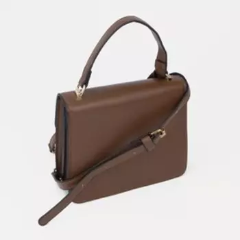 Сумка-мессенджер, отдел на молнии, наружный карман, цвет рыжий