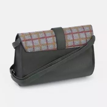 Сумка-мессенджер на молнии, регулируемый ремень, цвет зелёный