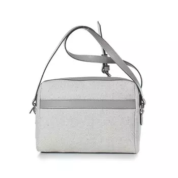 Сумка молодежная, цвет бежевый/серебряный