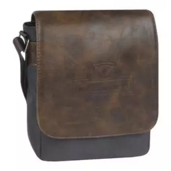 Сумка молодежная, клапан, цвет коричневый 185x220x70