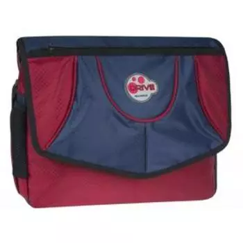 Сумка молодежная, молния, цвет сине-красный 380x300x120