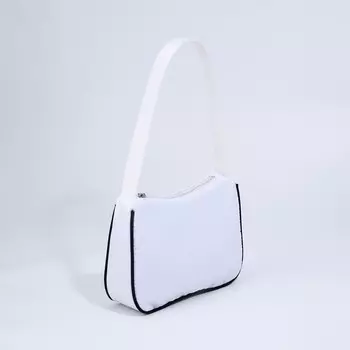 Сумка молодёжная на молнии, цвет белый