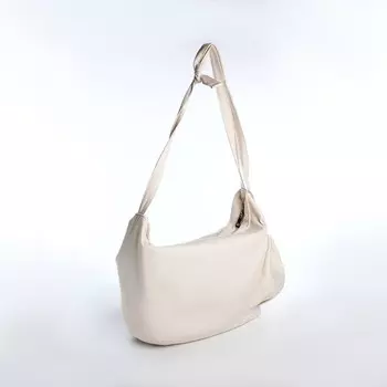 Сумка женская на молнии, цвет бежевый