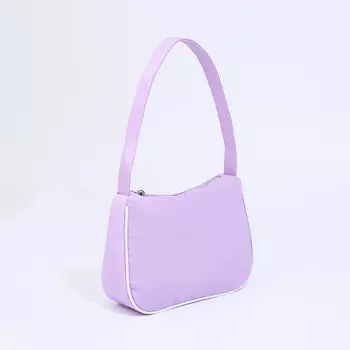 Сумка молодёжная на молнии, цвет фиолетовый