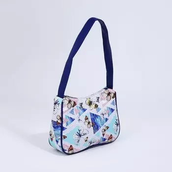 Сумка молодёжная на молнии, цвет синий