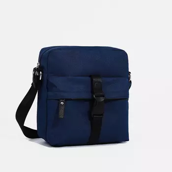 Сумка мужская на молнии TEXTURA, синяя