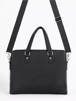 Сумка мужская деловая Fidelio Largo, с длинным ремнём, чёрная