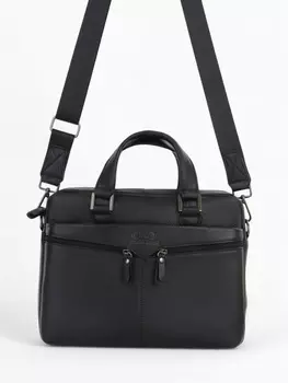 Сумка мужская деловая Fidelio Largo, с карманами, чёрная