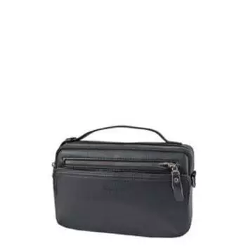 Сумка мужская иск.кожа, молния,цвет черный