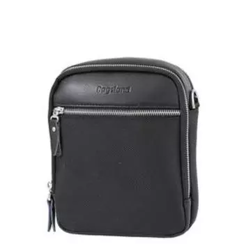 Сумка мужская иск.кожа, молния,цвет черный