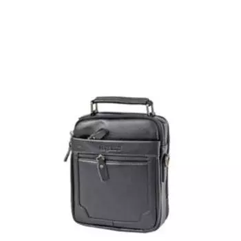 Сумка мужская иск.кожа, молния,цвет черный