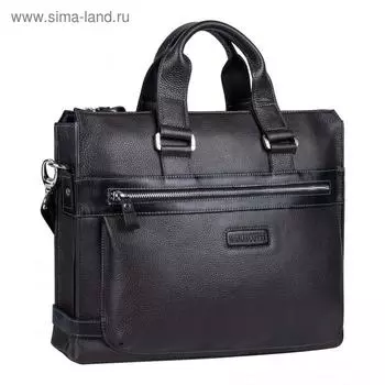 Сумка мужская, каштаново-черный, 390x320x80