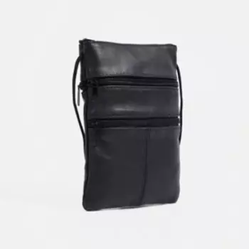 Сумка мужская на молниях, цвет чёрный