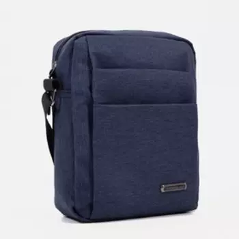 Сумка мужская, регулируемый ремень, цвет синий