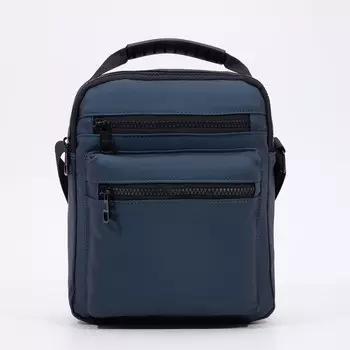Сумка мужская, регулируемый ремень, цвет синий