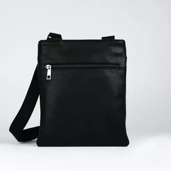 Сумка планшет мужская TEXTURA на молнии, наружный карман, чёрная