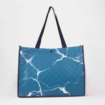 Сумка на кнопке, цвет синий