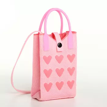 Сумка для девочки на кнопке «Выбражулька», цвет розовый