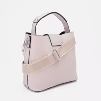 Сумка на молнии, цвет бежевый