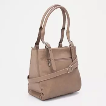 Сумка на молнии, цвет бежевый