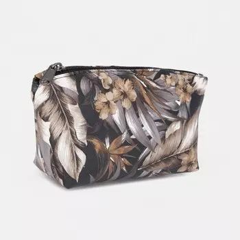 Косметичка на молнии, цвет коричневый