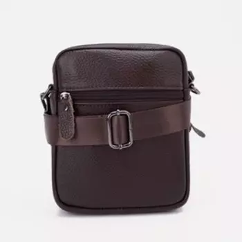 Сумка на молнии, цвет коричневый