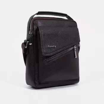 Сумка на молнии, цвет коричневый