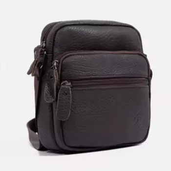 Сумка на молнии, цвет коричневый