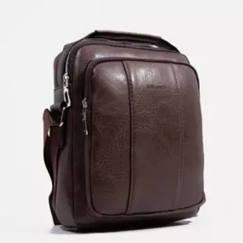 Сумка на молнии, цвет коричневый