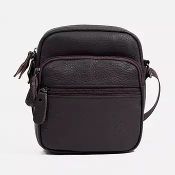 Сумка на молнии, цвет коричневый