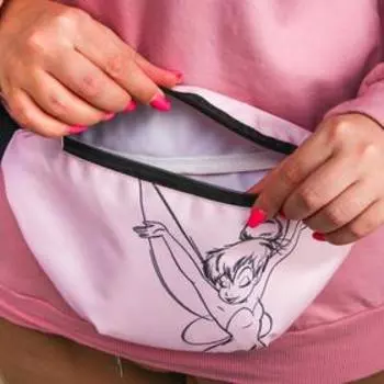 Сумка на пояс Феи, 25*6*13, отд на молнии, без подклада, розовый