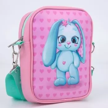 Сумка на ремешке детская для девочки «Голубой зайчик», 15521