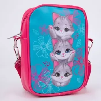 Сумка на ремешке детская для девочки «Три котенка», 15521