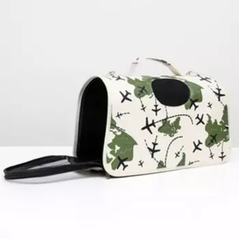 Сумка-переноска каркасная "Самолеты", размер M, 40 х 21 х 27 см