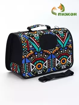 Сумка - переноска для животных "Иллюзия", размер M, 40 х 21 х 27 см