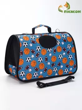 Сумка - переноска для животных «Спорт», размер L, 532129 см, голубая