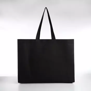 Сумка пляжная без застёжки, цвет чёрный