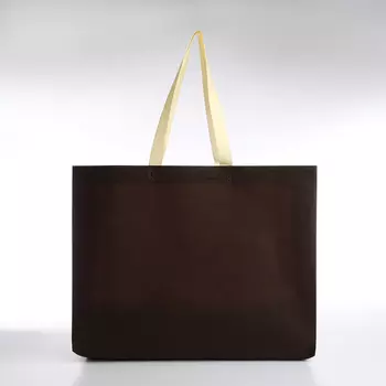 Сумка пляжная без застёжки, цвет коричневый