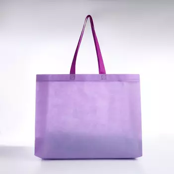 Сумка пляжная без застёжки, цвет сиреневый