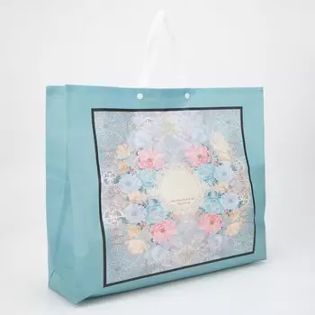 Сумка пляжная на кнопках, цвет голубой