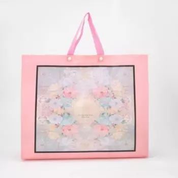 Сумка пляжная на кнопках, цвет розовый